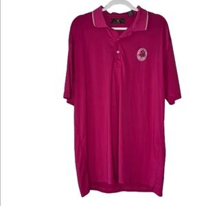 BETHPAGE BLACK COURSE MENS SZ L POLO SHIRT GOLF ATHLETIC KNIT MESH POLO Pink.